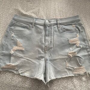 SO Light Blue Distressed Jean Shorts